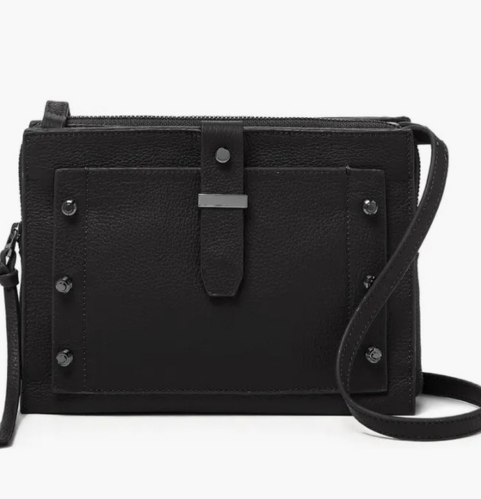 Botkier 100% Black Leather Studded Bag In Good Condition.